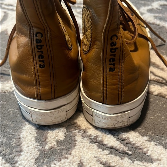 Converse Brown High-Top Sneakers Classic Style leather Cabrera women’s 10 men’s8 - Picture 4 of 8